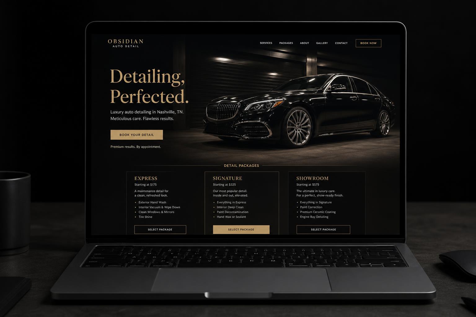 Detailing website concept