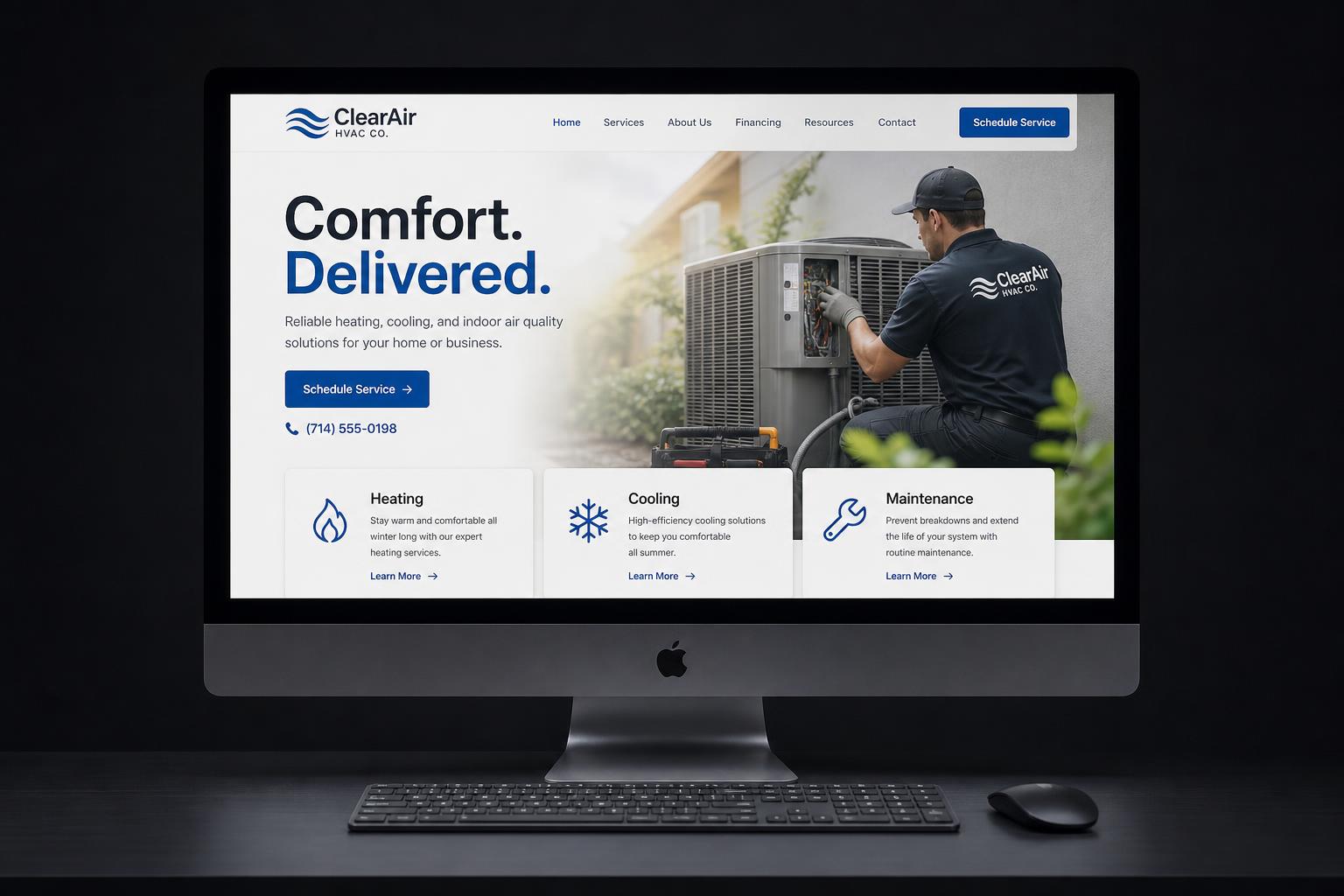 HVAC website concept