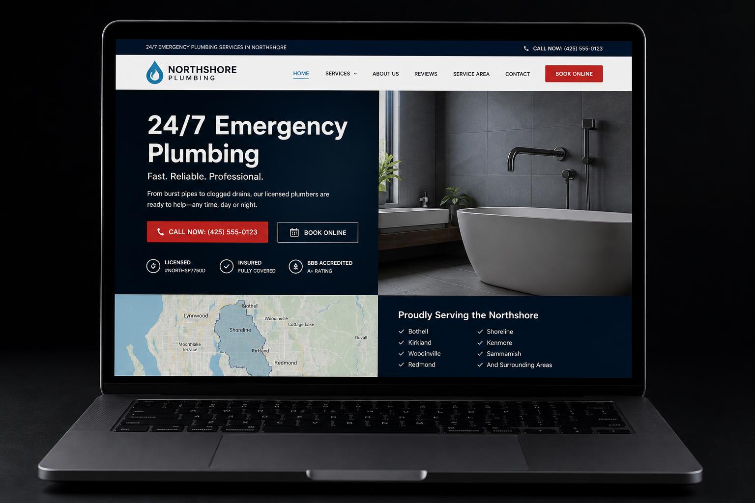 Plumbing website concept